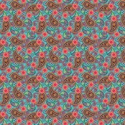 Printed HTV - #008 Turquoise Paisley
