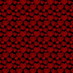 Printed HTV - #036 Red & Black Hearts