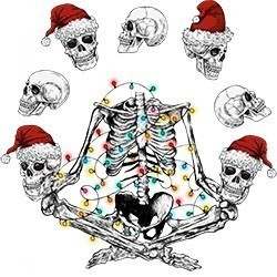 #1038 - Christmas Skeleton