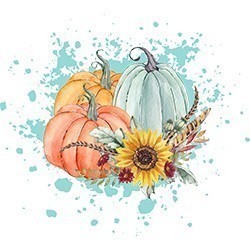 #1161 - Watercolor Pumpkins