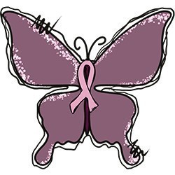 #1371 - Breast Cancer Butterfly