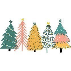 #1389 - Trendy Colored Christmas Trees