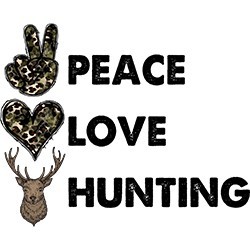 #0142 - Peace Love Hunting Words