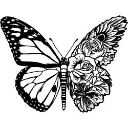 #0205 - Floral Butterfly