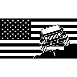 #0336 - Jeep American Flag