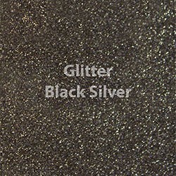 Siser GLITTER Black Silver - 20"x12" Sheet