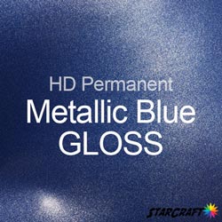 StarCraft HD Permanent Adhesive Vinyl - GLOSS - 12" x 12" Sheets - Metallic Blue