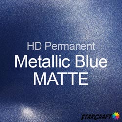 StarCraft HD Permanent Adhesive Vinyl - MATTE - 24" x 25 Yard - Metallic Blue