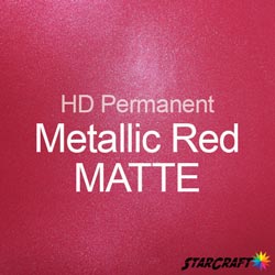 StarCraft HD Permanent Adhesive Vinyl - MATTE - 12" x 24" Sheets - Metallic Red