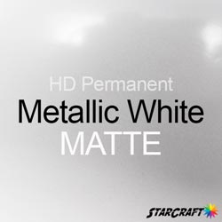 StarCraft HD Permanent Adhesive Vinyl - MATTE - 12" x 5 Foot - Metallic White