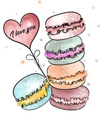#1484 - Love Macarons