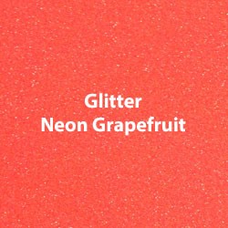 Siser GLITTER Neon Grapefruit - 20"x12" Sheet
