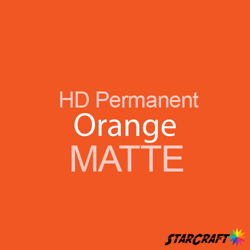 StarCraft HD Permanent Adhesive Vinyl - MATTE - 12" x 24" Sheets - Orange
