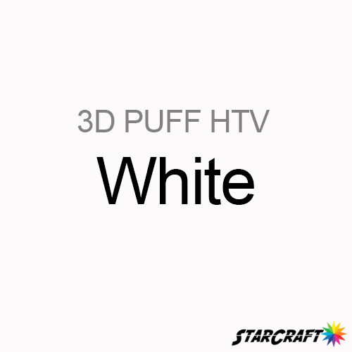 StarCraft 3D Puff HTV White 12" x12" Sheet