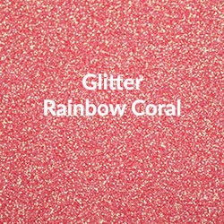 Siser GLITTER Rainbow Coral - 20"x12" Sheet 