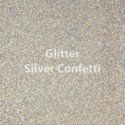 Siser GLITTER Silver Confetti - 20"x12" Sheet