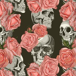  Adhesive  #204 Skulls and Roses