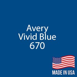 Avery - Vivid Blue - 670 - 12" x 24" Sheet
