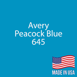 Avery - Peacock Blue - 645 - 12" x 5 Yard Roll