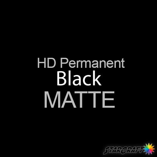 StarCraft HD Permanent Adhesive Vinyl - MATTE - 12" x 24" Sheets - Black