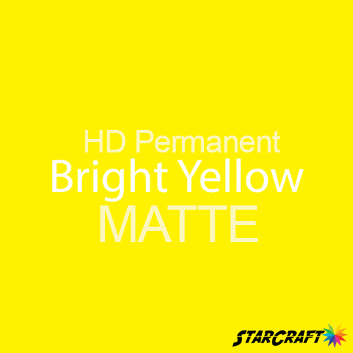 StarCraft HD Permanent Adhesive Vinyl - MATTE - 12" x 25 Yard - Bright Yellow