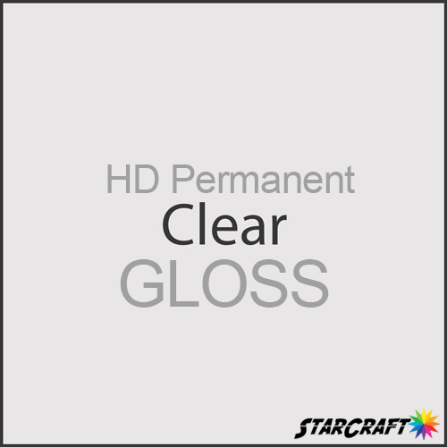 StarCraft HD Permanent Adhesive Vinyl - GLOSS - 12" x 5 Foot - Clear