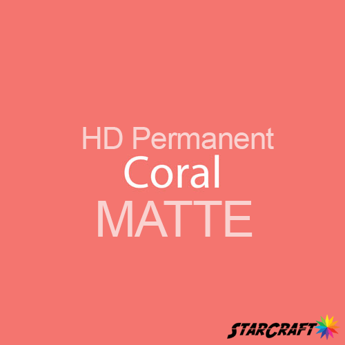 StarCraft HD Permanent Adhesive Vinyl - MATTE - 12" x 5 Foot - Coral