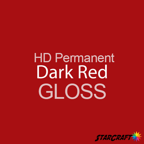 StarCraft HD Permanent Adhesive Vinyl - GLOSS - 12" x 5 Foot - Dark Red