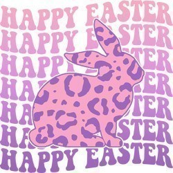 #1689 - Happy Easter Purple Ombre