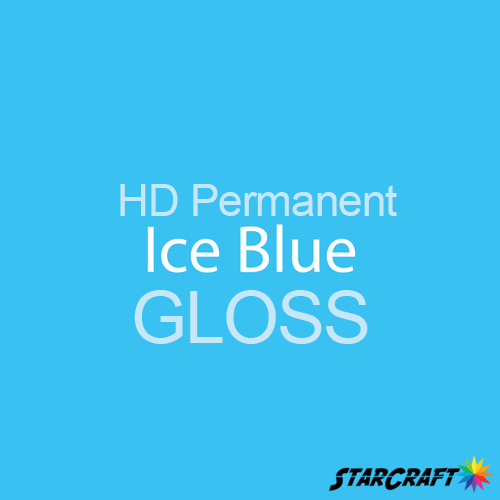 StarCraft HD Permanent Adhesive Vinyl - GLOSS - 12" x 5 Foot - Ice Blue