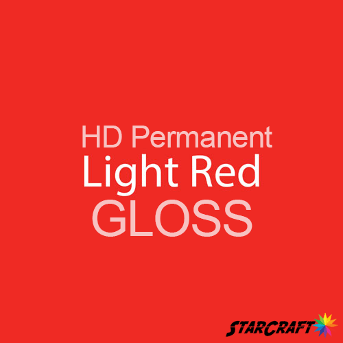 StarCraft HD Permanent Adhesive Vinyl - GLOSS - 12" x 5 Foot - Light Red