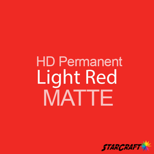 StarCraft HD Permanent Adhesive Vinyl - MATTE - 12" x 5 Foot - Light Red