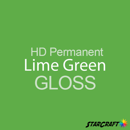 StarCraft HD Permanent Adhesive Vinyl - GLOSS - 12" x 5 Foot - Lime Green