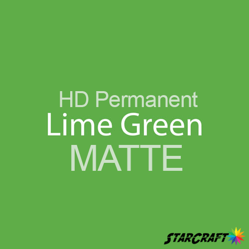 StarCraft HD Permanent Adhesive Vinyl - MATTE - 12" x 24" Sheets - Lime Green 