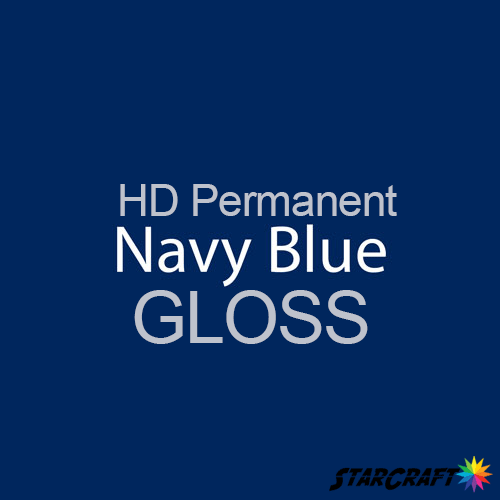 StarCraft HD Permanent Adhesive Vinyl - GLOSS - 12" x 5 Foot - Navy Blue