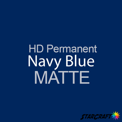 StarCraft HD Permanent Adhesive Vinyl - MATTE - 12" x 12" Sheets - Navy Blue