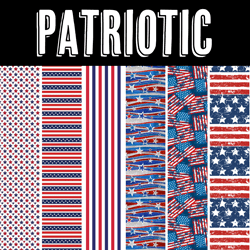 Patriotic Printed Pattern Bundle - HTV