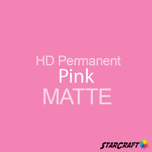 StarCraft HD Permanent Adhesive Vinyl - MATTE - 12" x 5 Foot - Pink