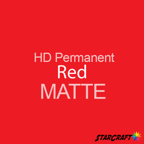 StarCraft HD Permanent Adhesive Vinyl - MATTE - 12" x 5 Foot - Red