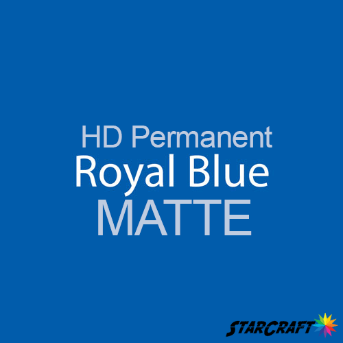 StarCraft HD Permanent Adhesive Vinyl - MATTE - 12" x 5 Foot - Royal Blue