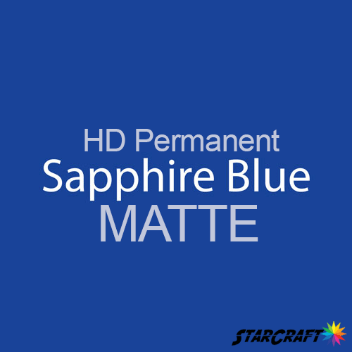 StarCraft HD Permanent Adhesive Vinyl - MATTE - 12" x 12" Sheets - Sapphire Blue