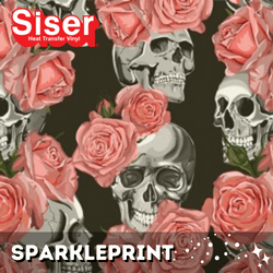 SparklePrint HTV - #018 Skulls and Roses