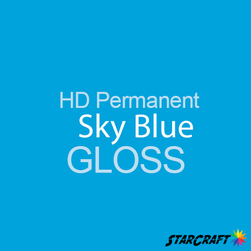 StarCraft HD Permanent Adhesive Vinyl - GLOSS - 12" x 5 Foot - Sky Blue