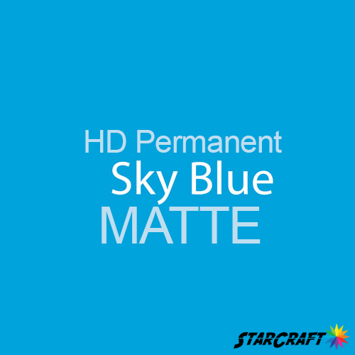 StarCraft HD Permanent Adhesive Vinyl - MATTE - 12" x 12" Sheets - Sky Blue