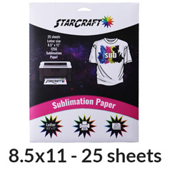 StarCraft Sublimation Paper 8.5" x 11" - 25 Pack