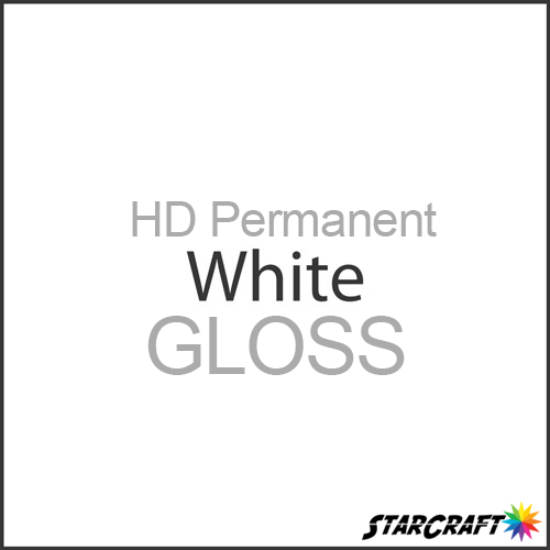 StarCraft HD Permanent Adhesive Vinyl - GLOSS - 12" x 5 Yard - White