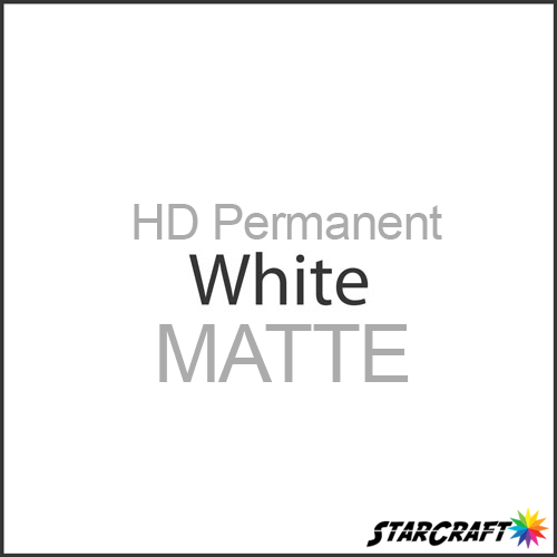 StarCraft HD Permanent Adhesive Vinyl - MATTE - 12" x 24" Sheets - White