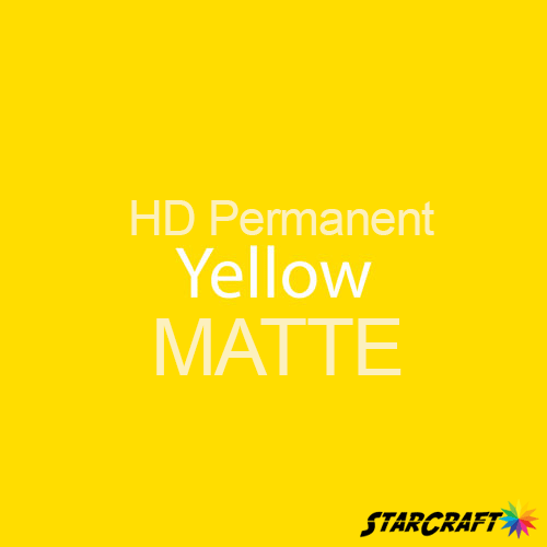 StarCraft HD Permanent Adhesive Vinyl - MATTE - 12" x 12" Sheets - Yellow