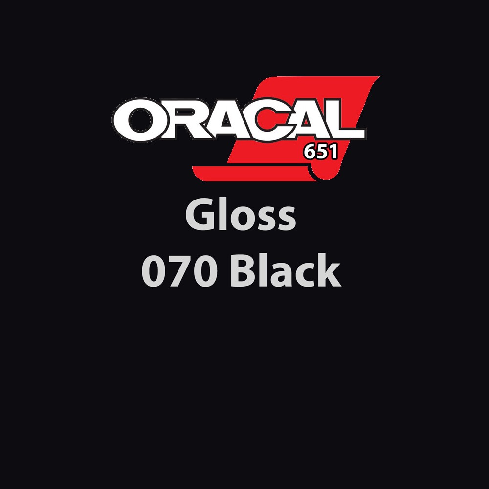 Oracal 651 - 070 Black (Gloss) - 12" x 5 Yard Roll (ALTERNATIVE)