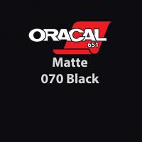 Oracal 651 - 070 Black (Matte) - 12"x24" Sheet (ALTERNATIVE)